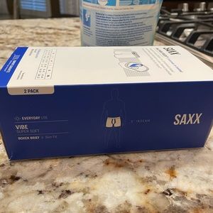 Brand New In Box Men’s Saxx Vibe Boxer Briefs, L slim fit, 2 pk